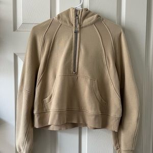 lululemon cropped oversized scuba tan